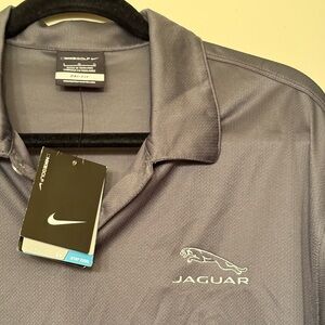 NIKE Golf Dri-Fit JAGUAR Logo Automotive embroidered Polo Shirt Top Sport